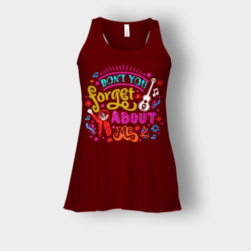 Dont-You-Forget-About-Me-Coco-Inspired-Day-Of-The-Dead-Bella-Womens-Flowy-Tank-Maroon
