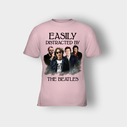 Easily-Distracted-by-The-Beatles-Kids-T-Shirt-Light-Pink