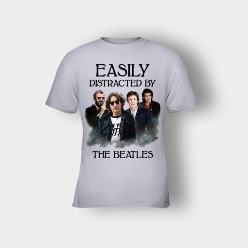 Easily-Distracted-by-The-Beatles-Kids-T-Shirt-Sport-Grey