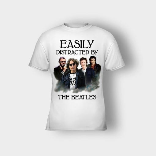 Easily-Distracted-by-The-Beatles-Kids-T-Shirt-White