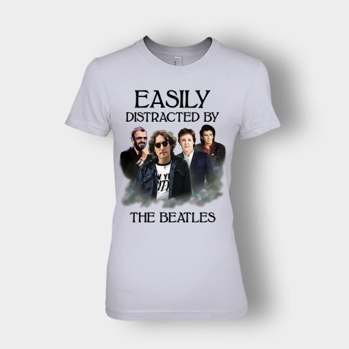 Easily-Distracted-by-The-Beatles-Ladies-T-Shirt-Sport-Grey
