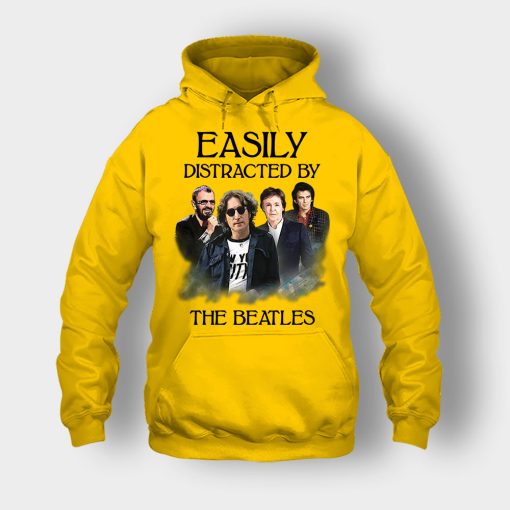Easily-Distracted-by-The-Beatles-Unisex-Hoodie-Gold