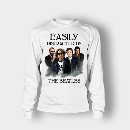 Easily-Distracted-by-The-Beatles-Unisex-Long-Sleeve-White