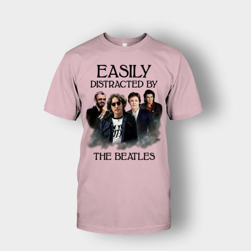 Easily-Distracted-by-The-Beatles-Unisex-T-Shirt-Light-Pink