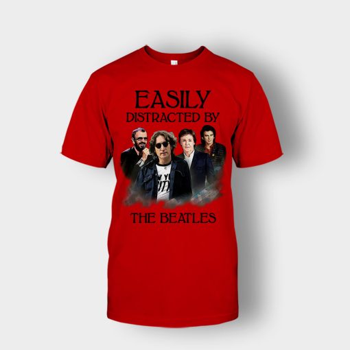 Easily-Distracted-by-The-Beatles-Unisex-T-Shirt-Red
