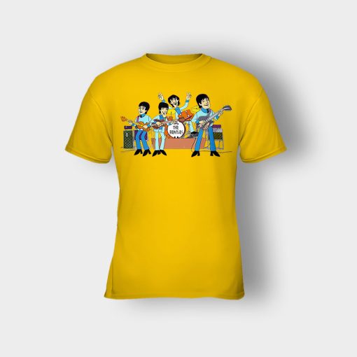 English-rock-band-The-Beatles-Kids-T-Shirt-Gold