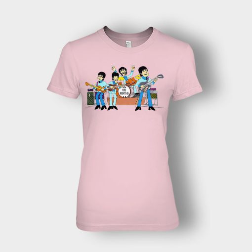 English-rock-band-The-Beatles-Ladies-T-Shirt-Light-Pink