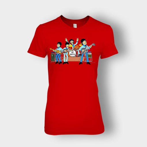 English-rock-band-The-Beatles-Ladies-T-Shirt-Red
