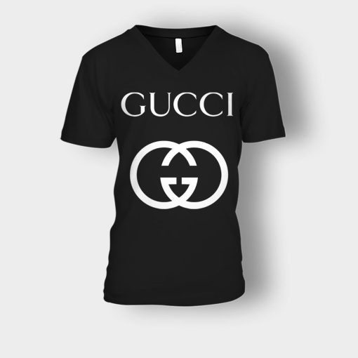 Fashion-Gucci-Art-Unisex-V-Neck-T-Shirt-Black