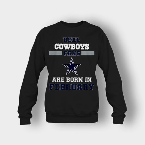 February-Birthday-Dallas-Cowboys-Fan-Crewneck-Sweatshirt-Black
