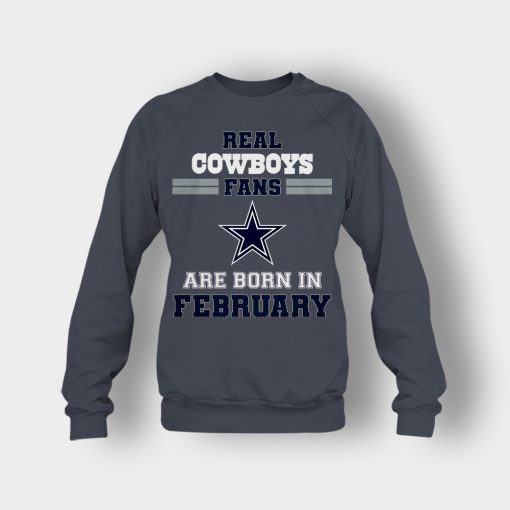 February-Birthday-Dallas-Cowboys-Fan-Crewneck-Sweatshirt-Dark-Heather