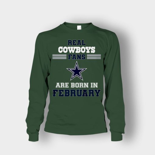 February-Birthday-Dallas-Cowboys-Fan-Unisex-Long-Sleeve-Forest