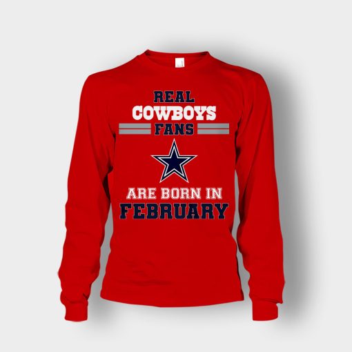 February-Birthday-Dallas-Cowboys-Fan-Unisex-Long-Sleeve-Red