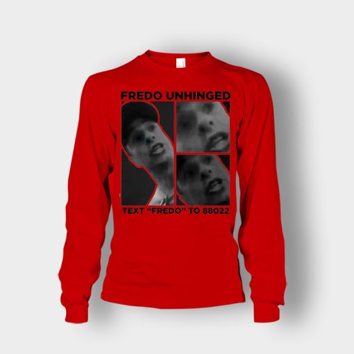 Fredo-Unhinged-Unisex-Long-Sleeve-Red