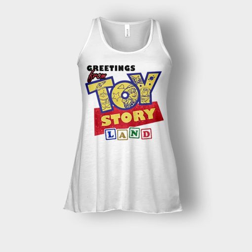 Geetings-From-Disney-Toy-Story-Land-Bella-Womens-Flowy-Tank-White