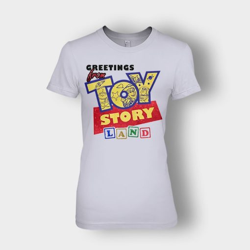 Geetings-From-Disney-Toy-Story-Land-Ladies-T-Shirt-Sport-Grey