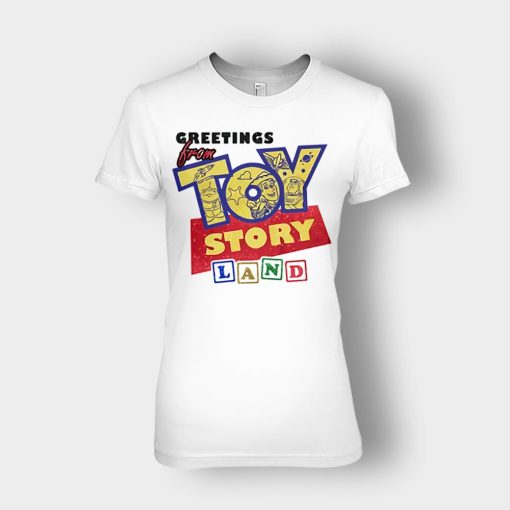 Geetings-From-Disney-Toy-Story-Land-Ladies-T-Shirt-White