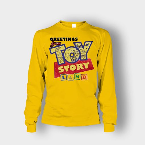 Geetings-From-Disney-Toy-Story-Land-Unisex-Long-Sleeve-Gold