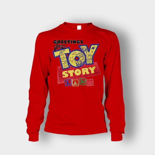 Geetings-From-Disney-Toy-Story-Land-Unisex-Long-Sleeve-Red