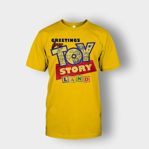 Geetings-From-Disney-Toy-Story-Land-Unisex-T-Shirt-Gold
