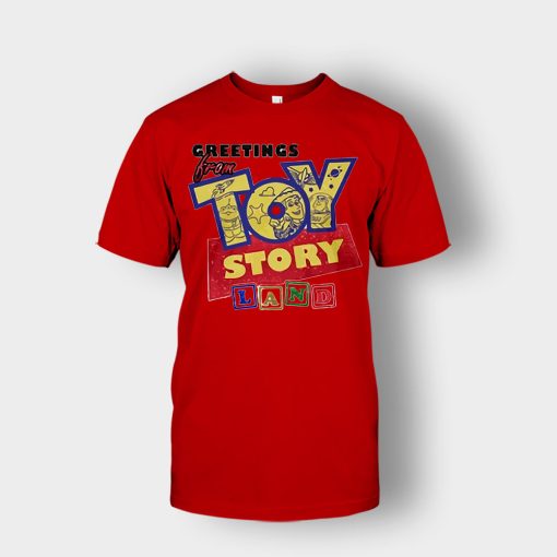 Geetings-From-Disney-Toy-Story-Land-Unisex-T-Shirt-Red
