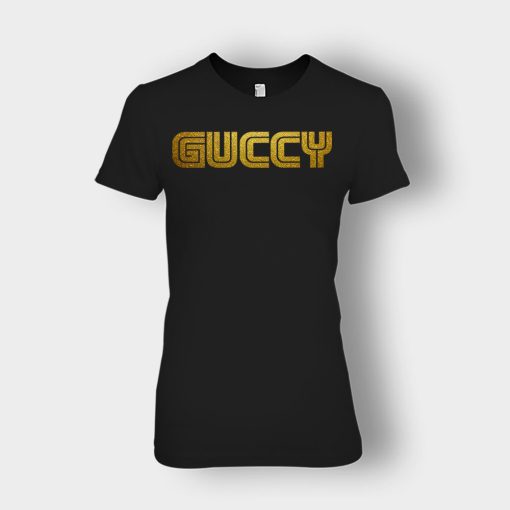 Gold-Guccy-Ladies-T-Shirt-Black