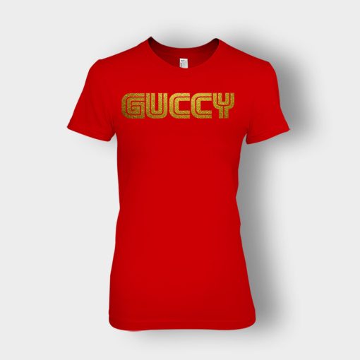 Gold-Guccy-Ladies-T-Shirt-Red