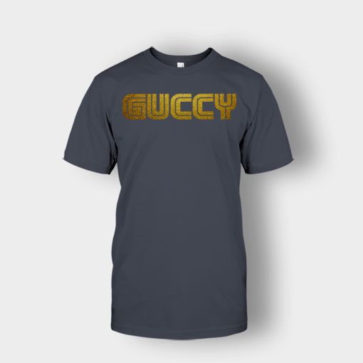 Gold-Guccy-Unisex-T-Shirt-Dark-Heather