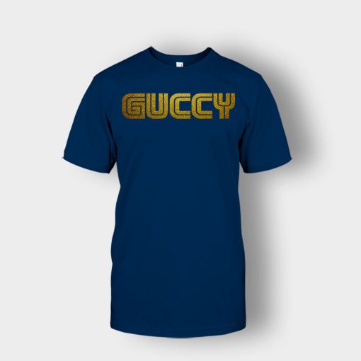 Gold-Guccy-Unisex-T-Shirt-Navy