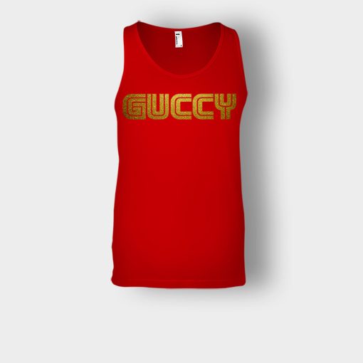 Gold-Guccy-Unisex-Tank-Top-Red