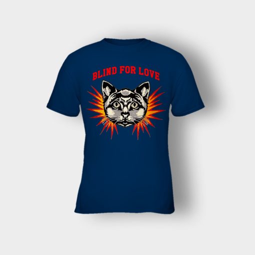 Gucci-2019-Cat-Blind-For-You-Kids-T-Shirt-Navy