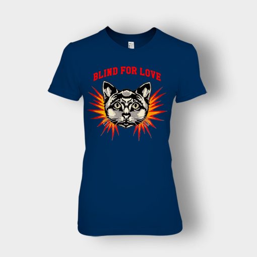 Gucci-2019-Cat-Blind-For-You-Ladies-T-Shirt-Navy