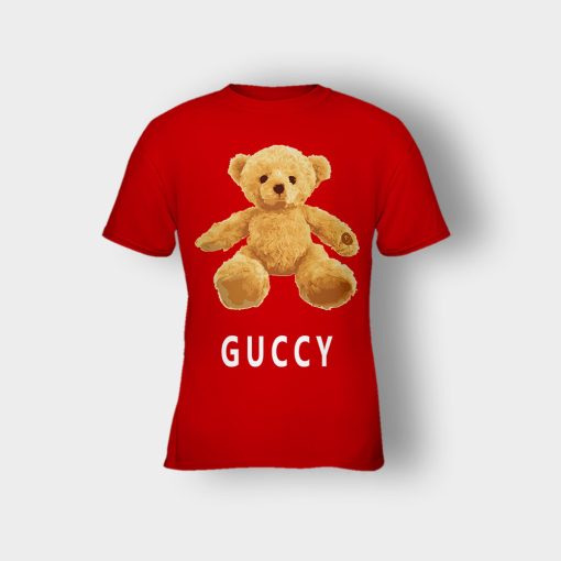 Gucci-Bear-Flush-Kids-T-Shirt-Red