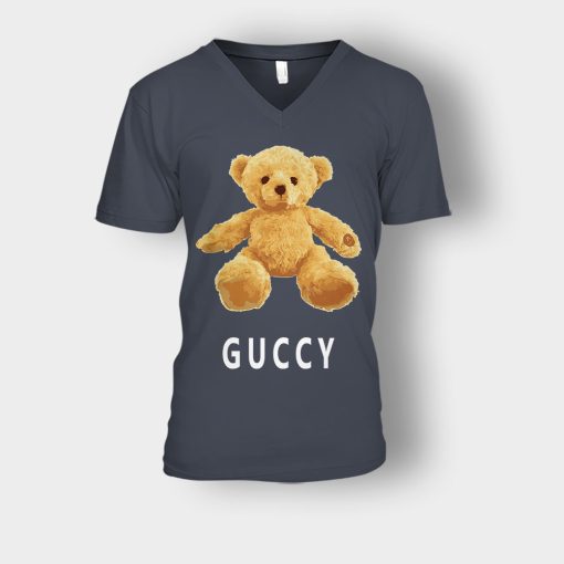 Gucci-Bear-Flush-Unisex-V-Neck-T-Shirt-Dark-Heather