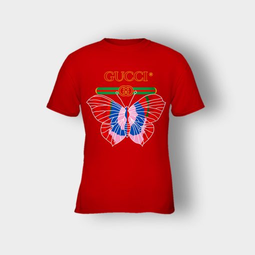 Gucci-Blk-Butterfly-Kids-T-Shirt-Red