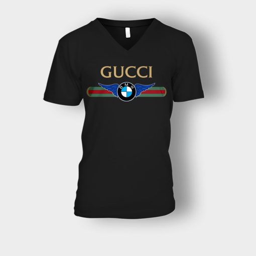 Gucci-Bmw-Unisex-V-Neck-T-Shirt-Black