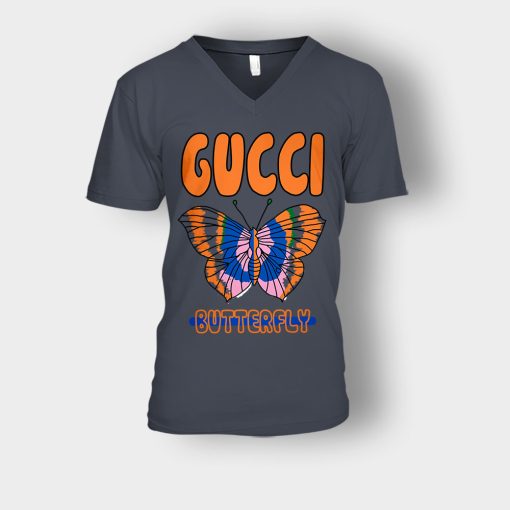 Gucci-Butterfly-Inspired-Unisex-V-Neck-T-Shirt-Dark-Heather