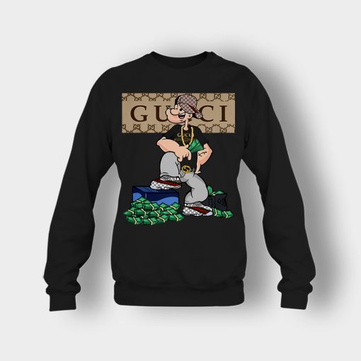 Gucci-Cartoon-Popeye-Crewneck-Sweatshirt-Black