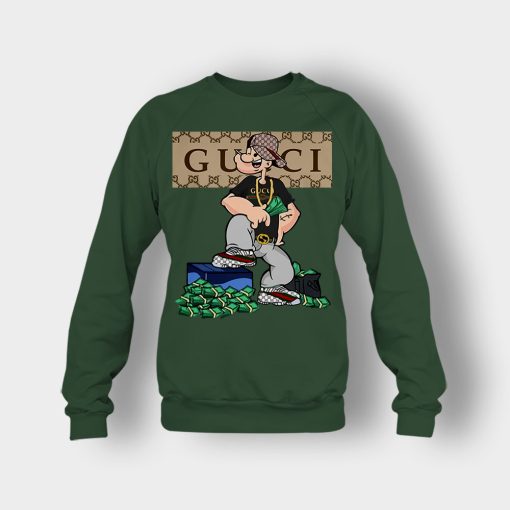 Gucci-Cartoon-Popeye-Crewneck-Sweatshirt-Forest