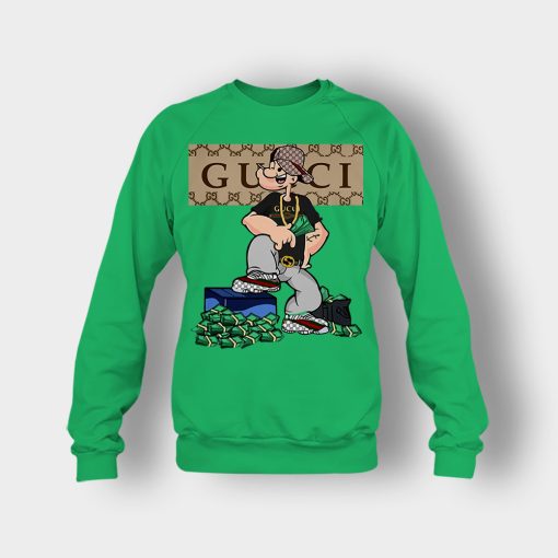 Gucci-Cartoon-Popeye-Crewneck-Sweatshirt-Irish-Green