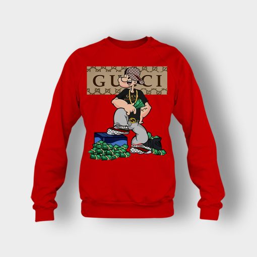 Gucci-Cartoon-Popeye-Crewneck-Sweatshirt-Red