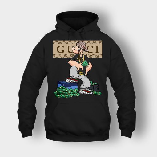 Gucci-Cartoon-Popeye-Unisex-Hoodie-Black