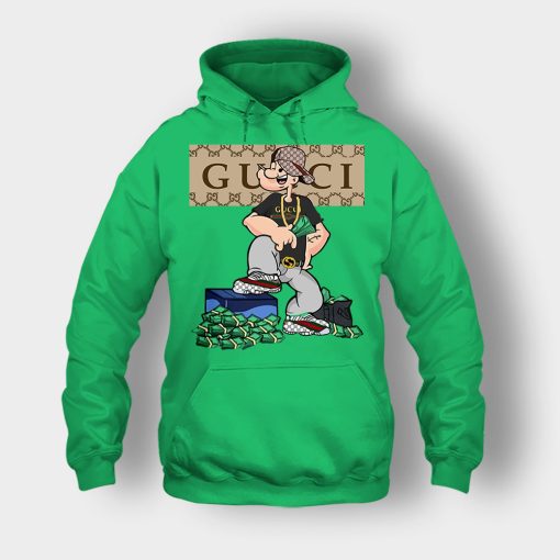 Gucci-Cartoon-Popeye-Unisex-Hoodie-Irish-Green