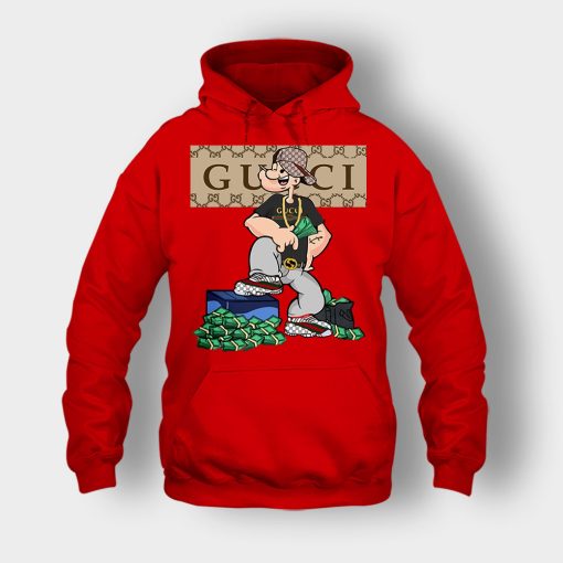 Gucci-Cartoon-Popeye-Unisex-Hoodie-Red