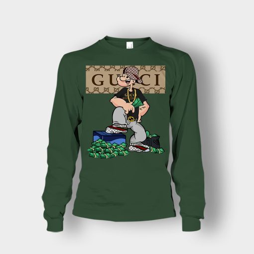 Gucci-Cartoon-Popeye-Unisex-Long-Sleeve-Forest