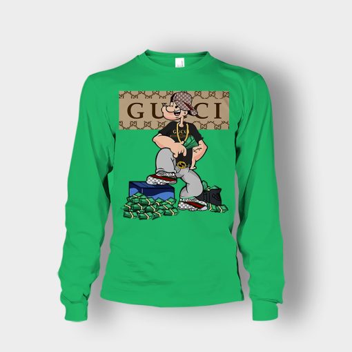 Gucci-Cartoon-Popeye-Unisex-Long-Sleeve-Irish-Green