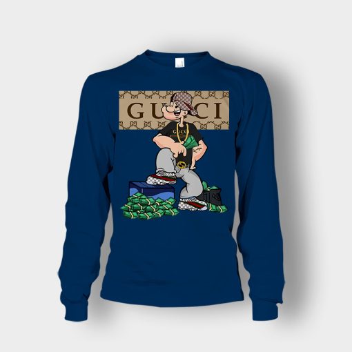 Gucci-Cartoon-Popeye-Unisex-Long-Sleeve-Navy