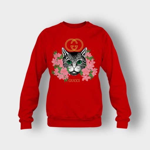 Gucci-Cat-Insp-Crewneck-Sweatshirt-Red