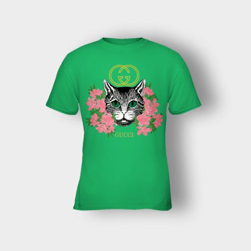 Gucci-Cat-Insp-Kids-T-Shirt-Irish-Green