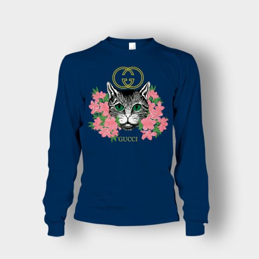 Gucci-Cat-Insp-Unisex-Long-Sleeve-Navy